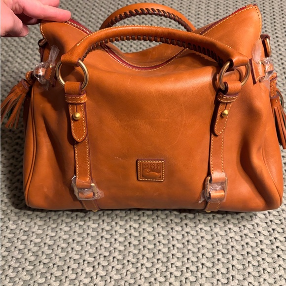 Dooney & Bourke Handbags - Dooney & Bourke Orange Leather Satchel
